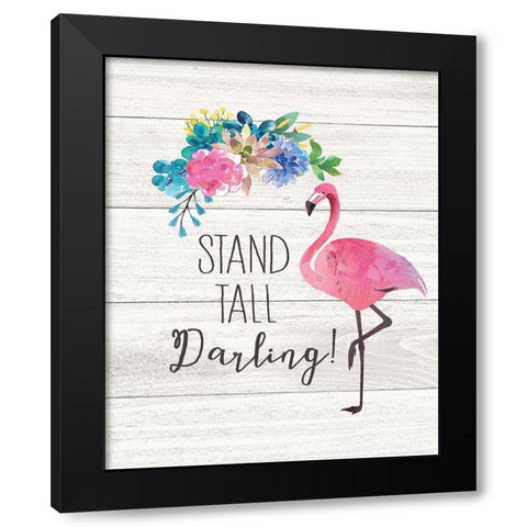 Stand Tall Black Modern Wood Framed Art Print with Double Matting by Moulton, Jo