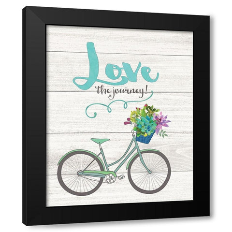 Love the Journey Black Modern Wood Framed Art Print by Moulton, Jo