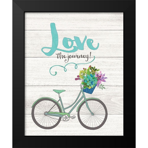 Love the Journey Black Modern Wood Framed Art Print by Moulton, Jo