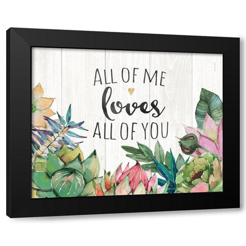 All of Me Black Modern Wood Framed Art Print with Double Matting by Moulton, Jo