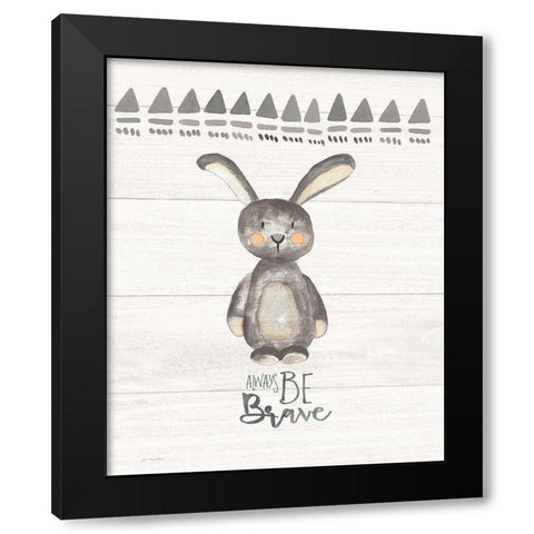 Always Be Brave Black Modern Wood Framed Art Print with Double Matting by Moulton, Jo