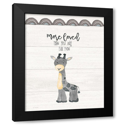 More Loved Black Modern Wood Framed Art Print by Moulton, Jo