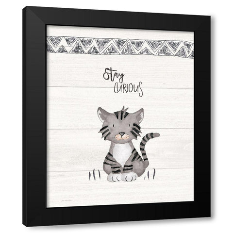 Stay Curious Black Modern Wood Framed Art Print by Moulton, Jo