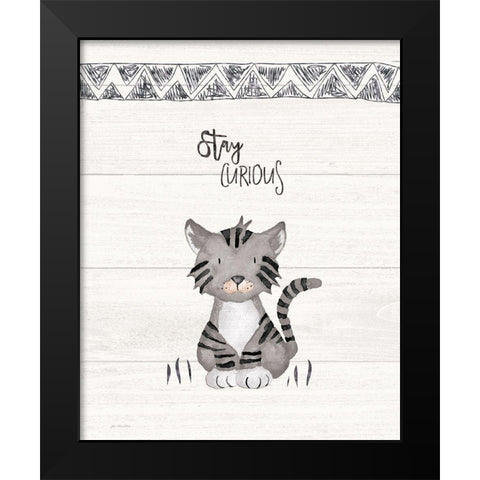 Stay Curious Black Modern Wood Framed Art Print by Moulton, Jo