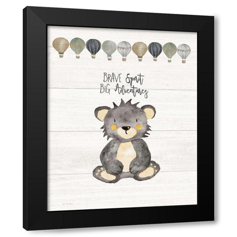 Brave Spirit Black Modern Wood Framed Art Print by Moulton, Jo