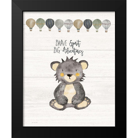 Brave Spirit Black Modern Wood Framed Art Print by Moulton, Jo