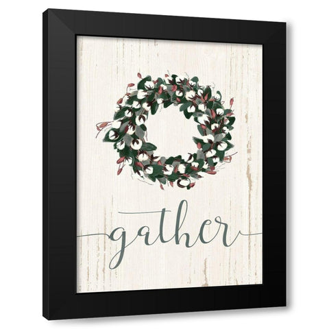 Gather Black Modern Wood Framed Art Print with Double Matting by Moulton, Jo
