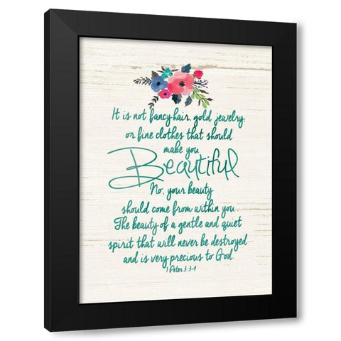 Precious to God Black Modern Wood Framed Art Print by Moulton, Jo