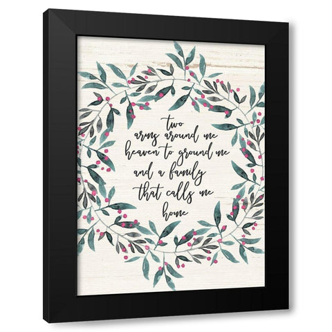 Family That Calls Me Home Black Modern Wood Framed Art Print by Moulton, Jo