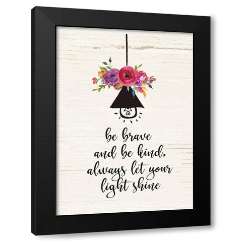 Let Your Light Shine Black Modern Wood Framed Art Print by Moulton, Jo