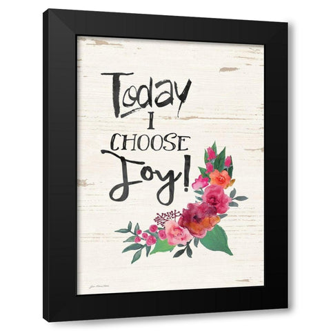 Today I Choose Black Modern Wood Framed Art Print with Double Matting by Moulton, Jo