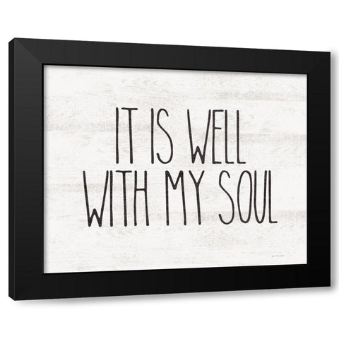 Well with My Soul Black Modern Wood Framed Art Print by Moulton, Jo