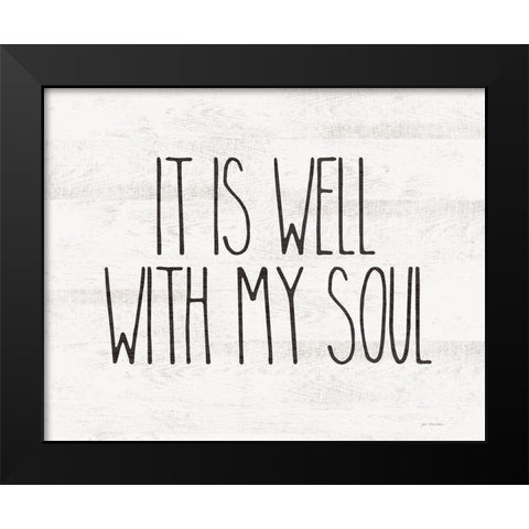 Well with My Soul Black Modern Wood Framed Art Print by Moulton, Jo