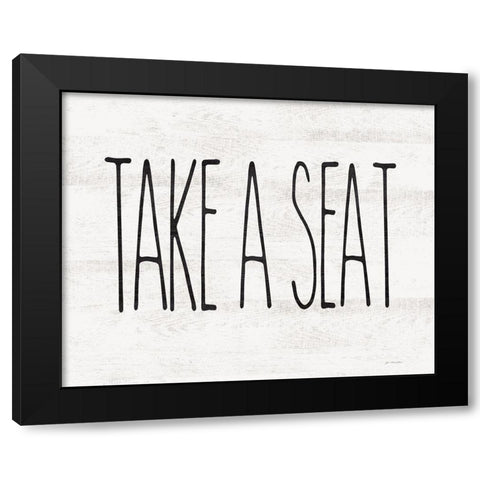 Take a Seat Black Modern Wood Framed Art Print with Double Matting by Moulton, Jo