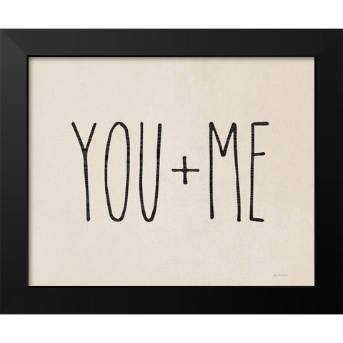 You + Me Black Modern Wood Framed Art Print by Moulton, Jo