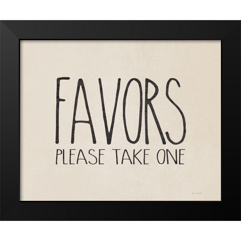 Favors Black Modern Wood Framed Art Print by Moulton, Jo