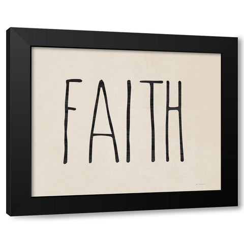 Faith Black Modern Wood Framed Art Print with Double Matting by Moulton, Jo