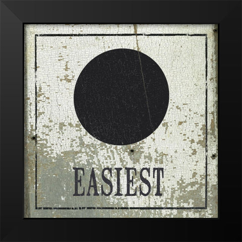 Easiest Square Black Modern Wood Framed Art Print by Moulton, Jo