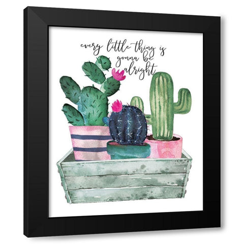 Alright Black Modern Wood Framed Art Print with Double Matting by Moulton, Jo