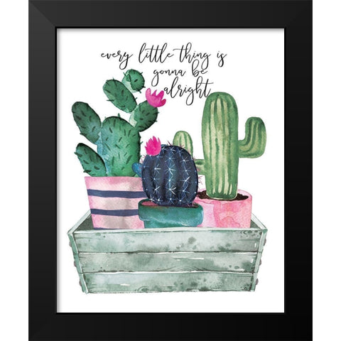 Alright Black Modern Wood Framed Art Print by Moulton, Jo