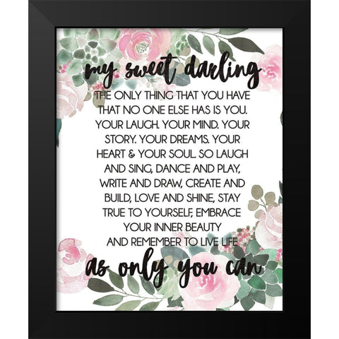 As Only You Can Black Modern Wood Framed Art Print by Moulton, Jo