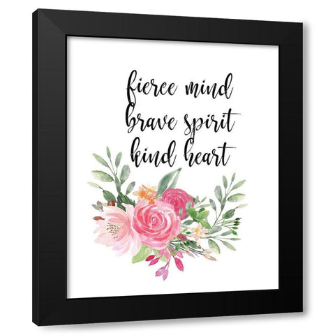 Glammy Girl Black Modern Wood Framed Art Print by Moulton, Jo