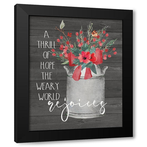 Rejoices Black Modern Wood Framed Art Print with Double Matting by Moulton, Jo