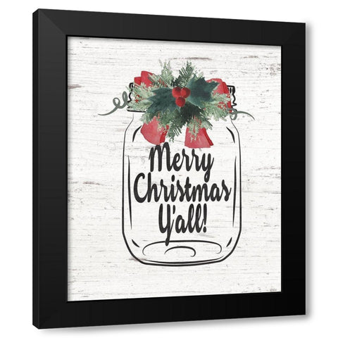 Yall Jar Black Modern Wood Framed Art Print with Double Matting by Moulton, Jo
