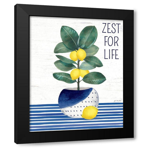 Zest for Life Black Modern Wood Framed Art Print by Moulton, Jo