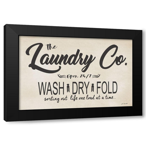 Laundry Co Black Modern Wood Framed Art Print by Moulton, Jo