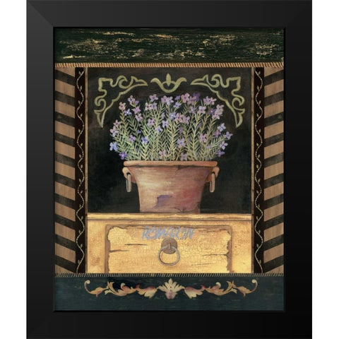 Romarin Black Modern Wood Framed Art Print by Moulton, Jo