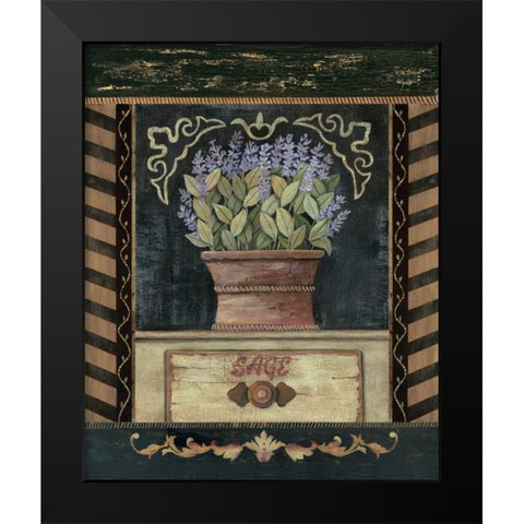 Sage Black Modern Wood Framed Art Print by Moulton, Jo