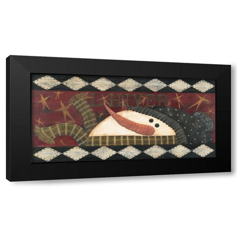 L Hiver Black Modern Wood Framed Art Print with Double Matting by Moulton, Jo