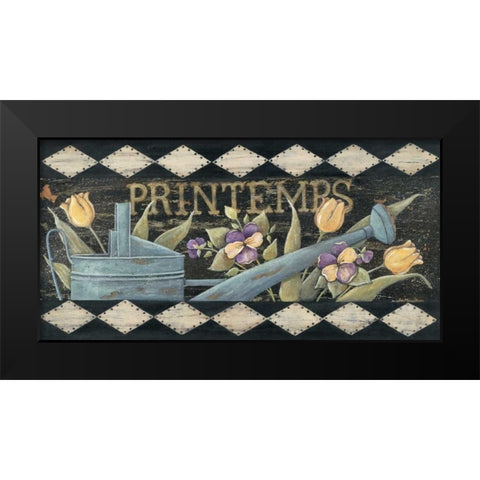 Printemps Black Modern Wood Framed Art Print by Moulton, Jo
