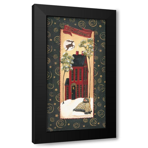 Believe Black Modern Wood Framed Art Print with Double Matting by Moulton, Jo