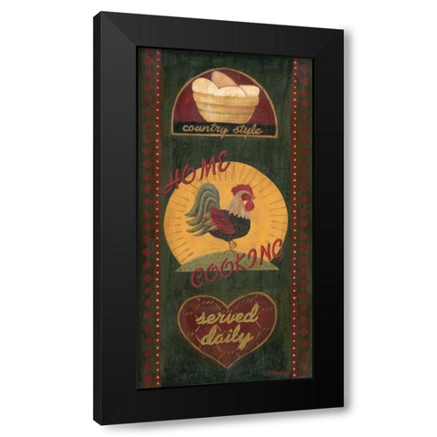 Home Cooking Black Modern Wood Framed Art Print with Double Matting by Moulton, Jo