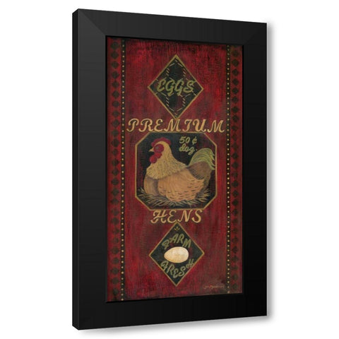 Premium Hens Black Modern Wood Framed Art Print with Double Matting by Moulton, Jo