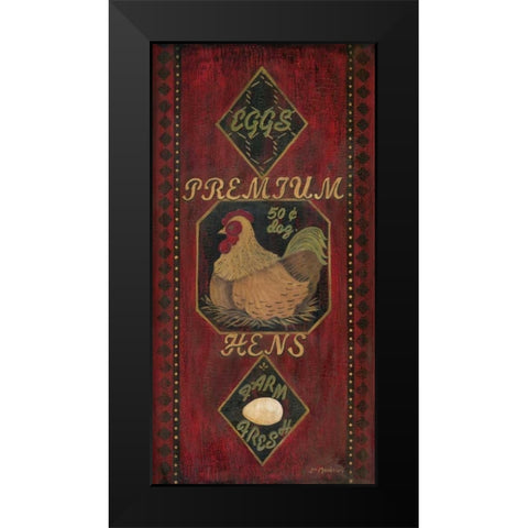 Premium Hens Black Modern Wood Framed Art Print by Moulton, Jo