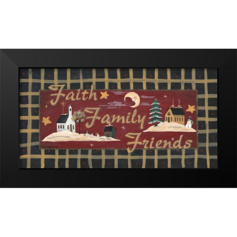 Fath-Family-Friends Black Modern Wood Framed Art Print by Moulton, Jo