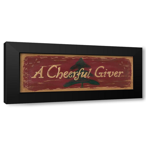 Cheerful Giver Black Modern Wood Framed Art Print with Double Matting by Moulton, Jo