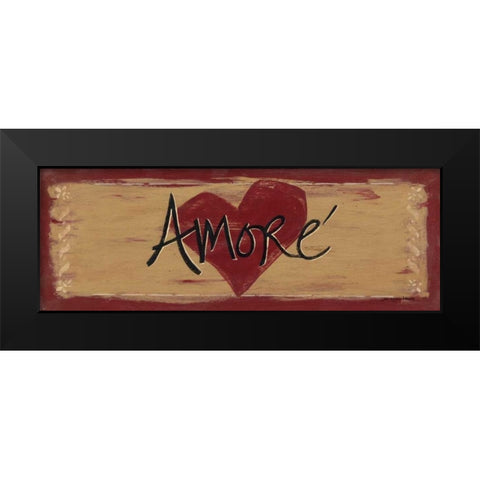 Amore Black Modern Wood Framed Art Print by Moulton, Jo