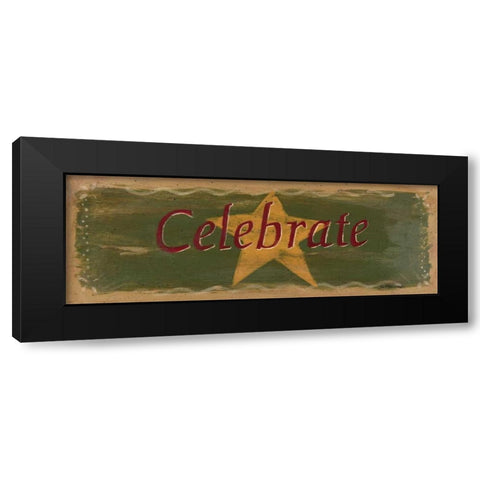 Celebrate Black Modern Wood Framed Art Print by Moulton, Jo