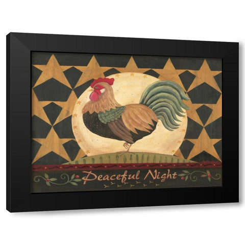Peaceful Night Black Modern Wood Framed Art Print with Double Matting by Moulton, Jo