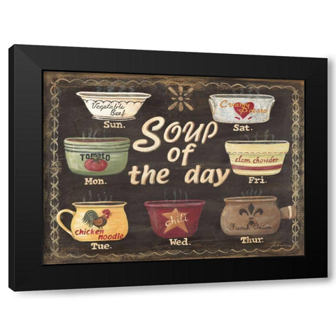 Soup of the Day Black Modern Wood Framed Art Print with Double Matting by Moulton, Jo
