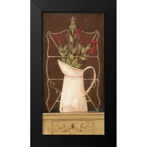 Herb Finial Black Modern Wood Framed Art Print by Moulton, Jo