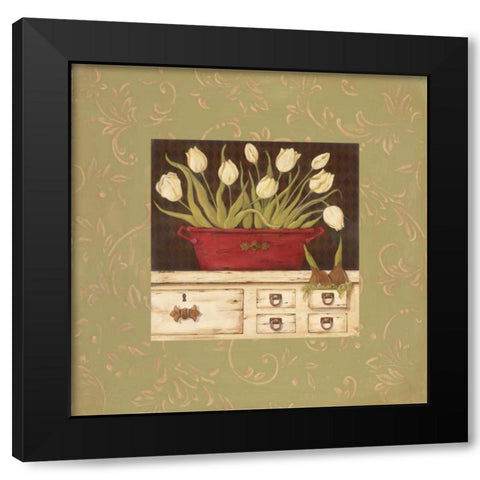 The White Cupboard Black Modern Wood Framed Art Print with Double Matting by Moulton, Jo