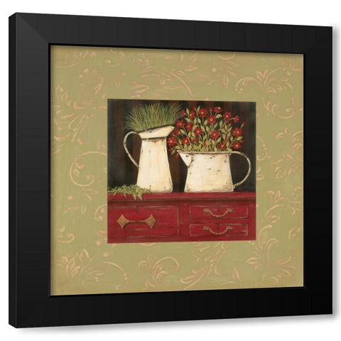 The Red Cupboard Black Modern Wood Framed Art Print with Double Matting by Moulton, Jo