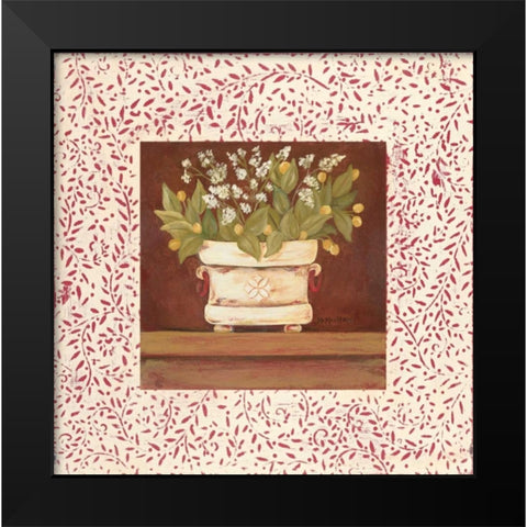 Petit Fleur IV Black Modern Wood Framed Art Print by Moulton, Jo