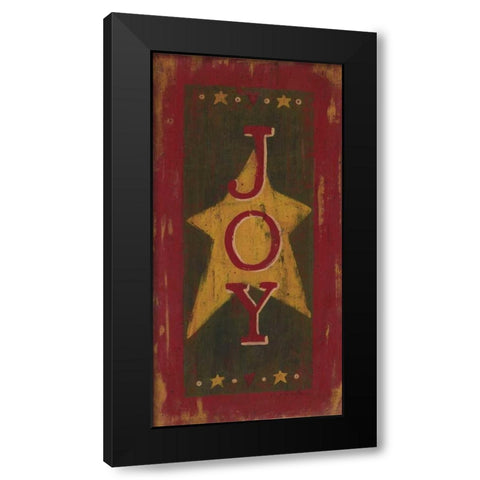 Joy Black Modern Wood Framed Art Print with Double Matting by Moulton, Jo
