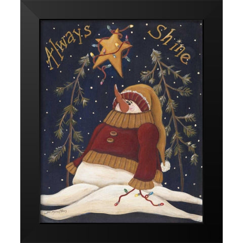 Always Shine Black Modern Wood Framed Art Print by Moulton, Jo